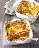 Aggplant and zucchini lasagne without flour