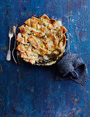 Chicken and leek patchwork pie