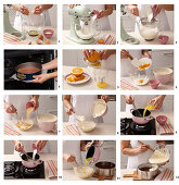 Baking chocolate cake with orange cream - step by step