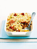 Fennel and pork sausage crumble