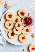 Christmas Linzer Cookies