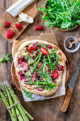 Strawberry asparagus pizza