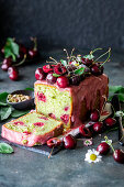Cherry pistachio cake