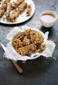 Muesli bars with fruit and nuts