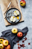 Still life with apples