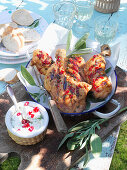 Grilled chicken 'Diavolo' with chilli, honey and sage