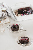 Chocolate and raspberry brownies