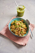 Mushroom risotto with whole grain rice