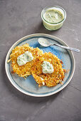 Potato and parsley root hash browns
