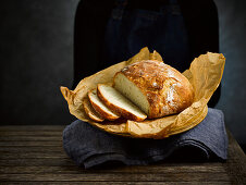 No-Knead bread on baking paper