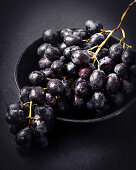 Grapes in the bowl dark mood