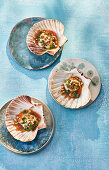 'Red Boat' scallops with lime, coriander and chilli