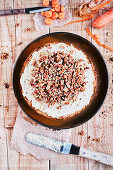 Vegan carrot cake with nuts