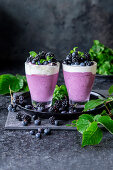 Blackberry blueberry mousse