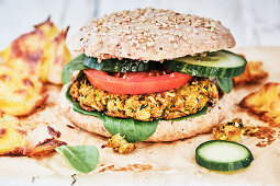 Vegan chickpea burger