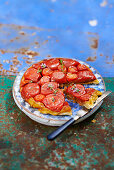 Vegetarische, langsam gebackene Tomaten-Tatin