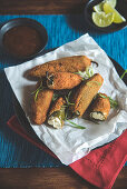 Jalapeno Poppers - Jalapenos stuffed with cream cheese