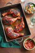 Grilled chicken with adobo sauce