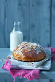 Mazanec - Czech Easter bread with sultanas and almonds