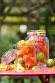 Physalis in preserving jars