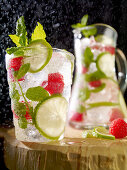 Raspberry Lime Mint Water