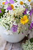 Bouquet with elderflowers