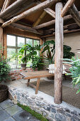 Daybed in former barn