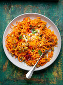 Sweet potato noodles with egg