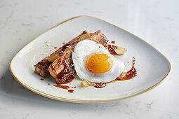 Pork belly and a fried egg