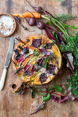 Beetroot carrot pie