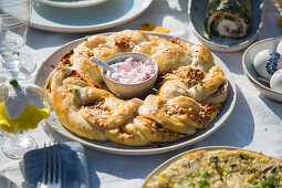 Hearty yeast bread wreath