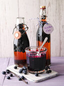 Blueberry jam with vanilla and blueberry liqueur