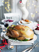 Lemon and herb basted simple roast turkey