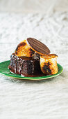 Chocolate malva pudding with grilled marshmallows