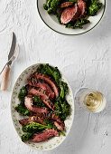 Steak with broccolini