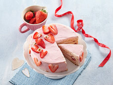 A strawberry cake for Valentine's Day