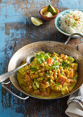 Vegetable curry with chickpeas + steps