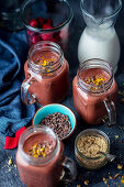 Sour cherries and chocolate smoothie