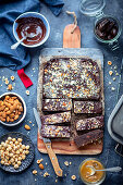 No Bake Brownie made with chickpeas (vegan)