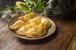 Spinach, cheese and raisin pasties
