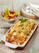 Baked cannelloni with ground beef