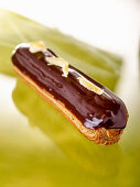 Chocolate eclair with lemon cream