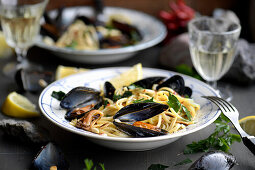 Pasta with mussels