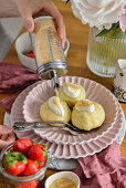 Dumplings with strawberry filling (Poland)