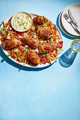 Greek style chicken platter