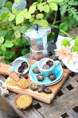 Pralines with flower pollen and honey