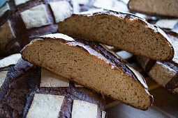 Country breads, partly sliced