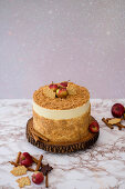 Autumn apple and caramel cake