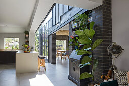 Open plan living with kitchen and dining area