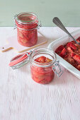 Rhabarber-Erdbeer-Kompott aus dem Ofen